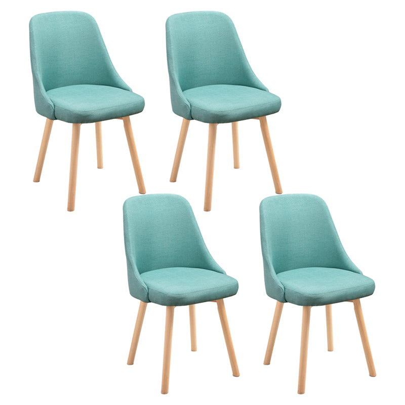 Scandinavian Beech Upholstered Side Chair Parsons Dining Chair for Home