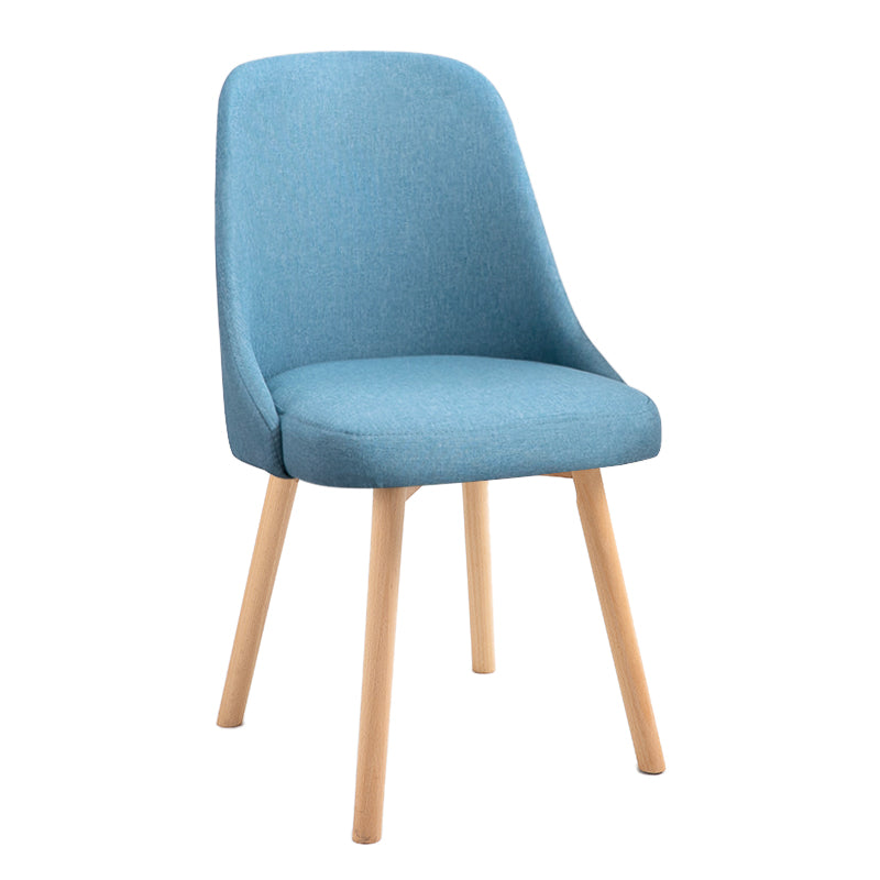 Scandinavian Beech Upholstered Side Chair Parsons Dining Chair for Home