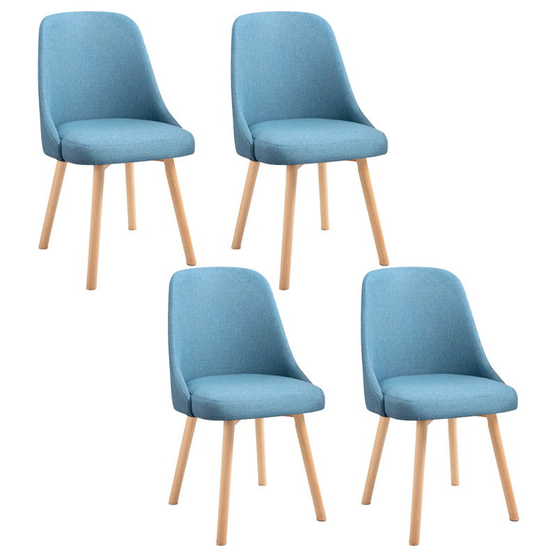 Scandinavian Beech Upholstered Side Chair Parsons Dining Chair for Home