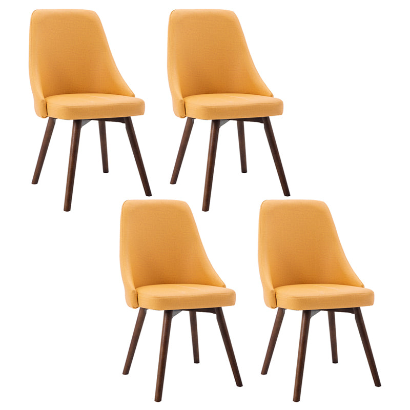 Scandinavian Beech Upholstered Side Chair Parsons Dining Chair for Home