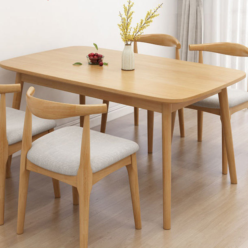 Moderner Stil Massivholz Esstisch Brauner Rechtecktisch für Küchen -Esszimmer, 47 "L x 29,5" H