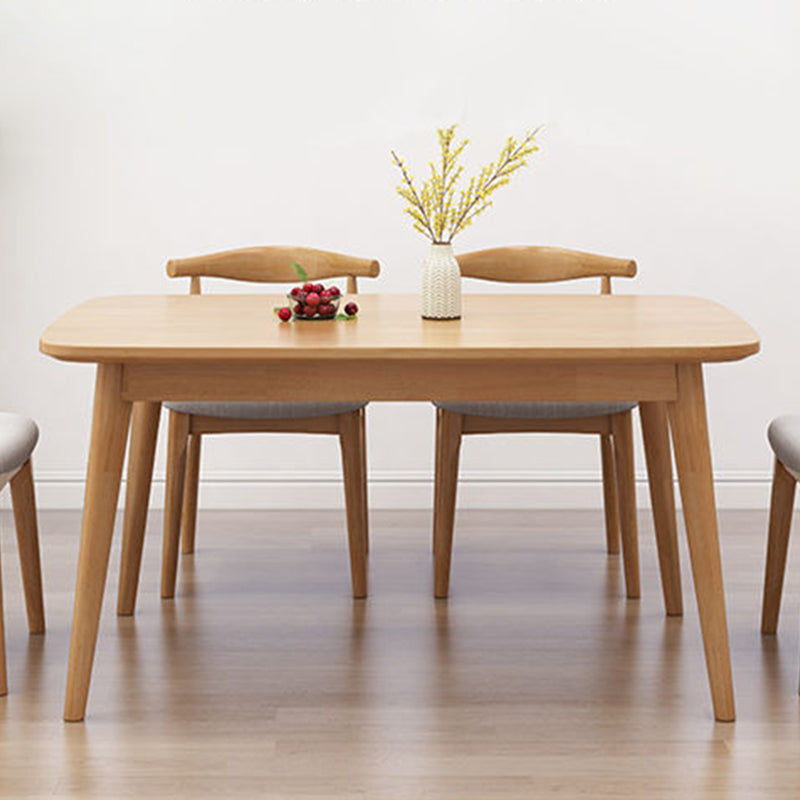 Moderner Stil Massivholz Esstisch Brauner Rechtecktisch für Küchen -Esszimmer, 47 "L x 29,5" H