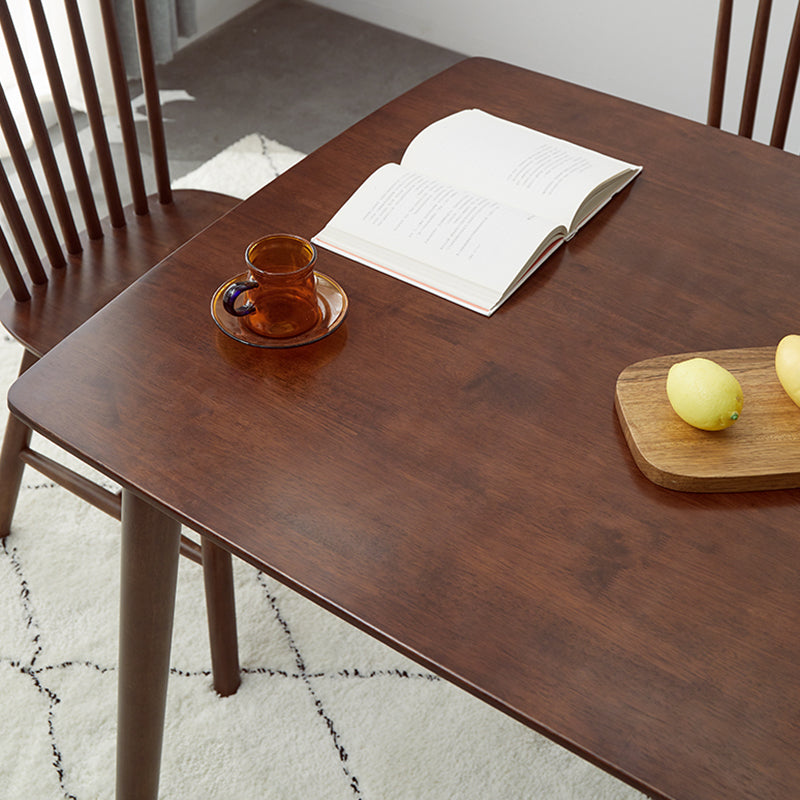 Moderner Stil Massivholz Esstisch Rechtecktisch mit 4 Beinen für Zuhause