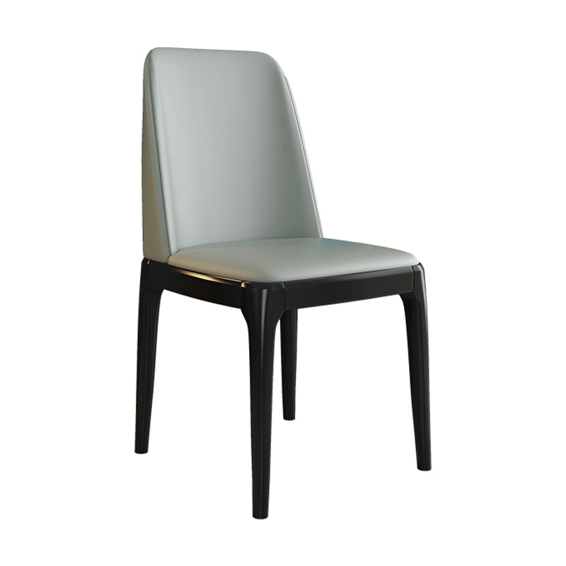 Scandinavian Style Wood Dining Side Chair Dining Room Armless Solid Back Chair