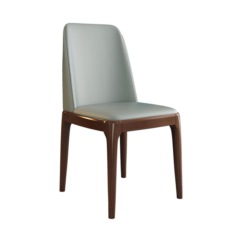Scandinavian Style Wood Dining Side Chair Dining Room Armless Solid Back Chair