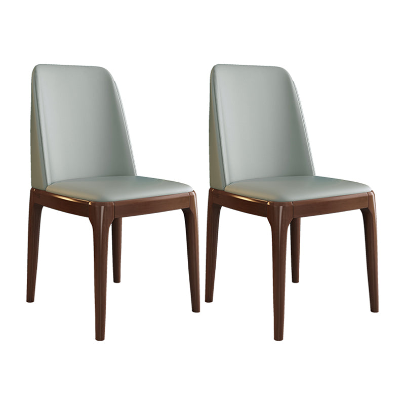 Scandinavian Style Wood Dining Side Chair Dining Room Armless Solid Back Chair