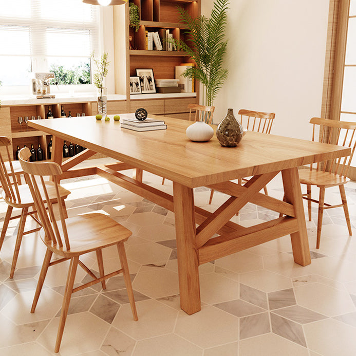 Rechthoek Pine vaste houten tafel moderne eettafel met bok met een restaurant voor restaurant