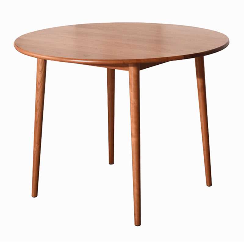Table à manger à double piédestal en bois massif simplicité