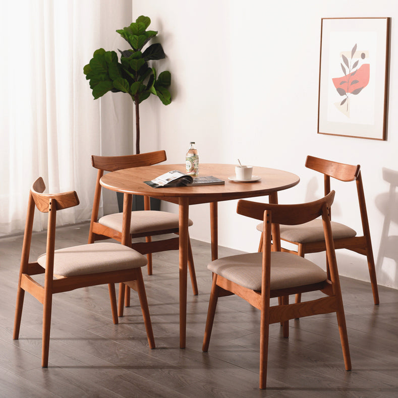 Table à manger à double piédestal en bois massif simplicité
