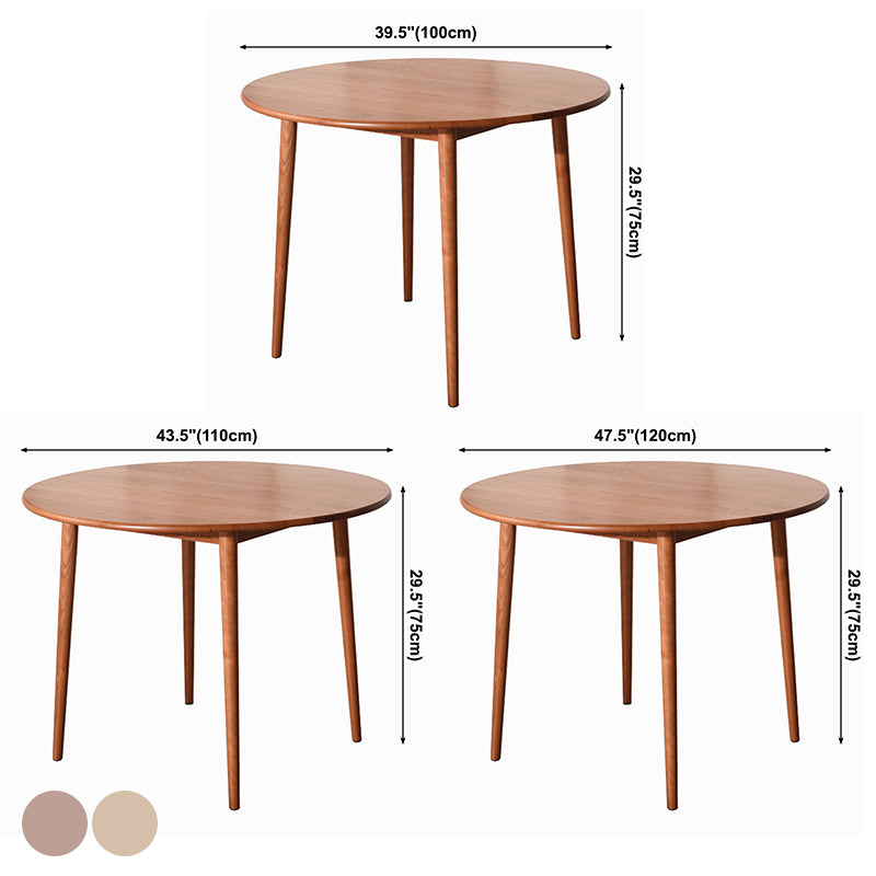 Table à manger à double piédestal en bois massif simplicité