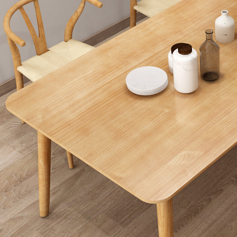 Simplicity Home Solid Wood Dining Table Rectangle Shape Dining Table with 4 Legs Base