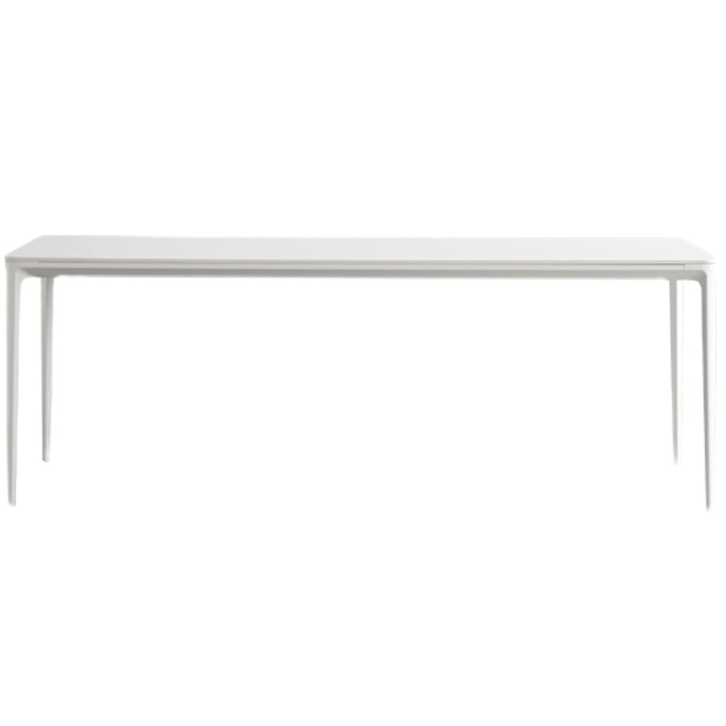 Mesa de comedor de cocina blanca moderna Mesa de comedor rectangular de piedra sinterizada con 4 patas base