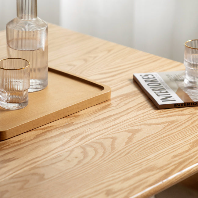 Rectangle simple 4 jambes meubles de maison table à manger en bois massif pour salle à manger