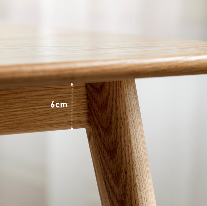 Rectangle simple 4 jambes meubles de maison table à manger en bois massif pour salle à manger