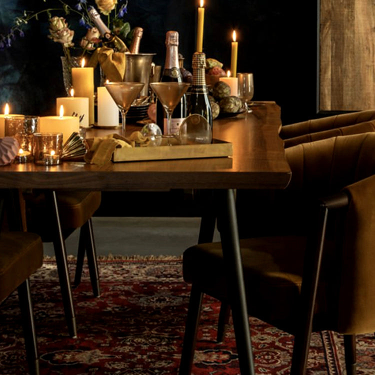 Modern Solid Wood Kitchen Dining Table Standard Rectangle Dining Table with 4 Legs Base