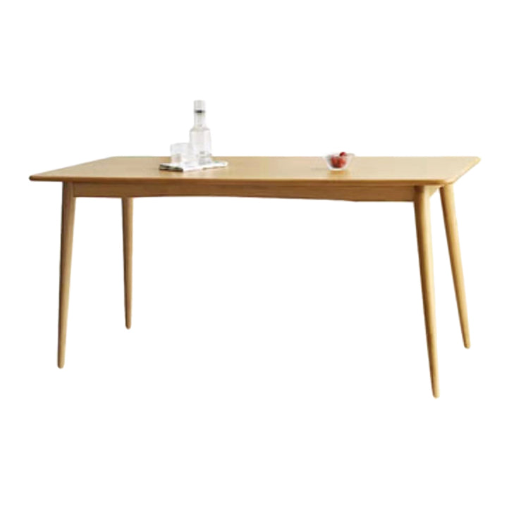Rectangle Dining Table Contemporary Dinner Room Solid Wood Table with 4-foot