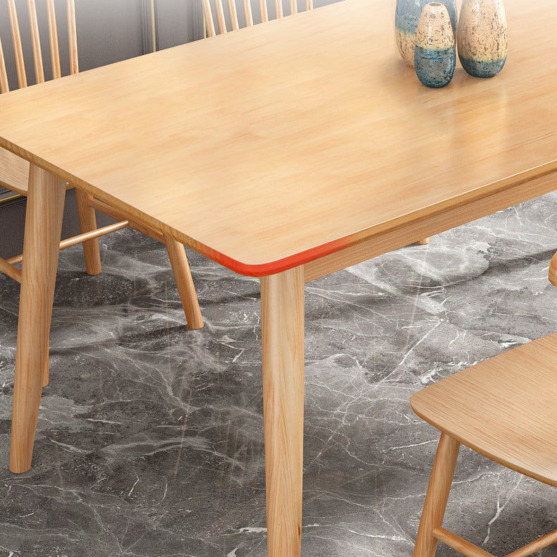 Rettangolo 4 gambe tavolo da pranzo moderno tavolo fisso in legno con legno massiccio