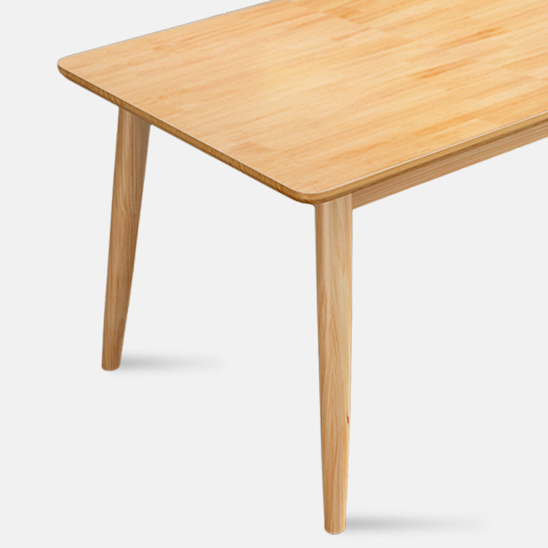 Rettangolo 4 gambe tavolo da pranzo moderno tavolo fisso in legno con legno massiccio