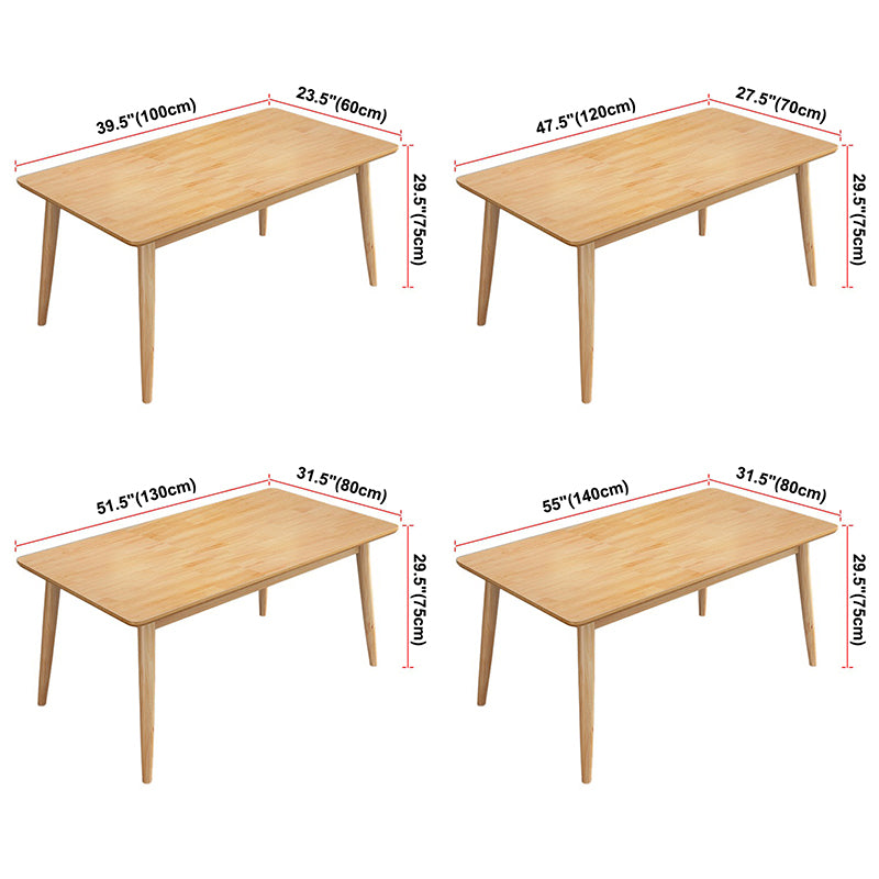 Rettangolo 4 gambe tavolo da pranzo moderno tavolo fisso in legno con legno massiccio