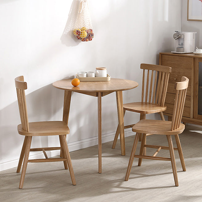 Tripod Base Dining Site Table Table de cuve contemporaine avec bois massif