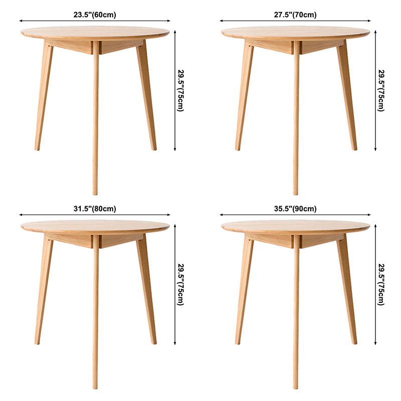 Tripod Base Dining Site Table Table de cuve contemporaine avec bois massif