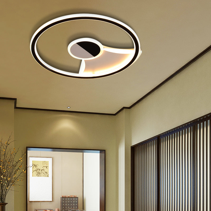 Modern Wit/Warm Flush Mount Lighting Acryl 16 "/19.5" /23.5 "Flush Mount Lights in Black