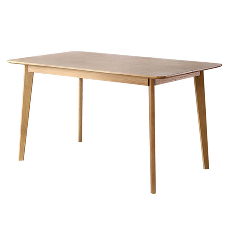 Mesa de comedor rectangular colección de comedor de madera maciza con 4 pies