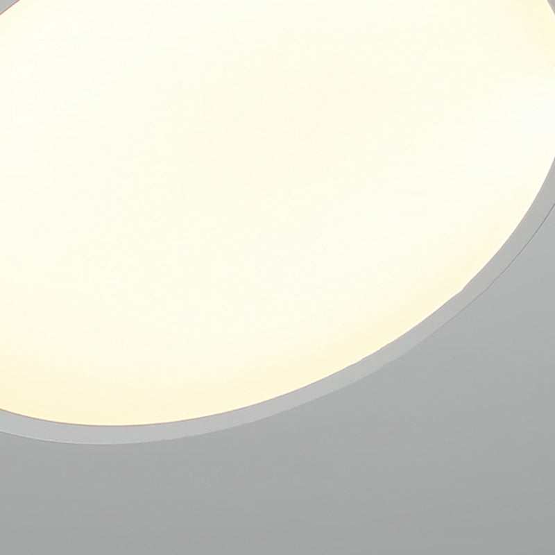 Moderne minimalistische LED-plafondlamp aluminium halfrond inbouw met acryl kap