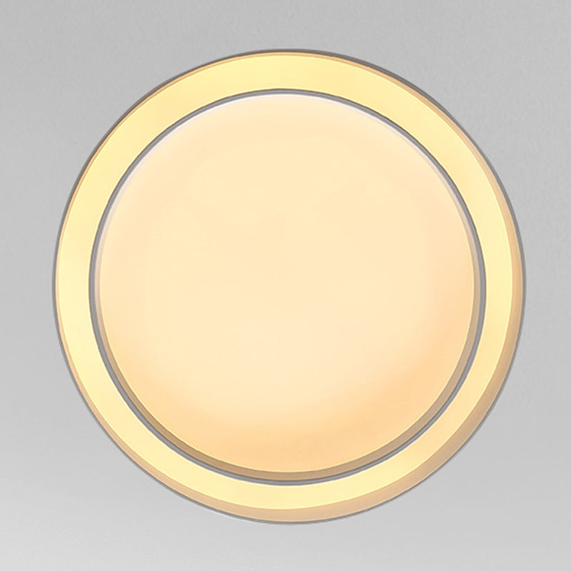 Luz de techo LED de hierro forjado en soporte empotrado circular acrílico de estilo conciso moderno para dormitorio