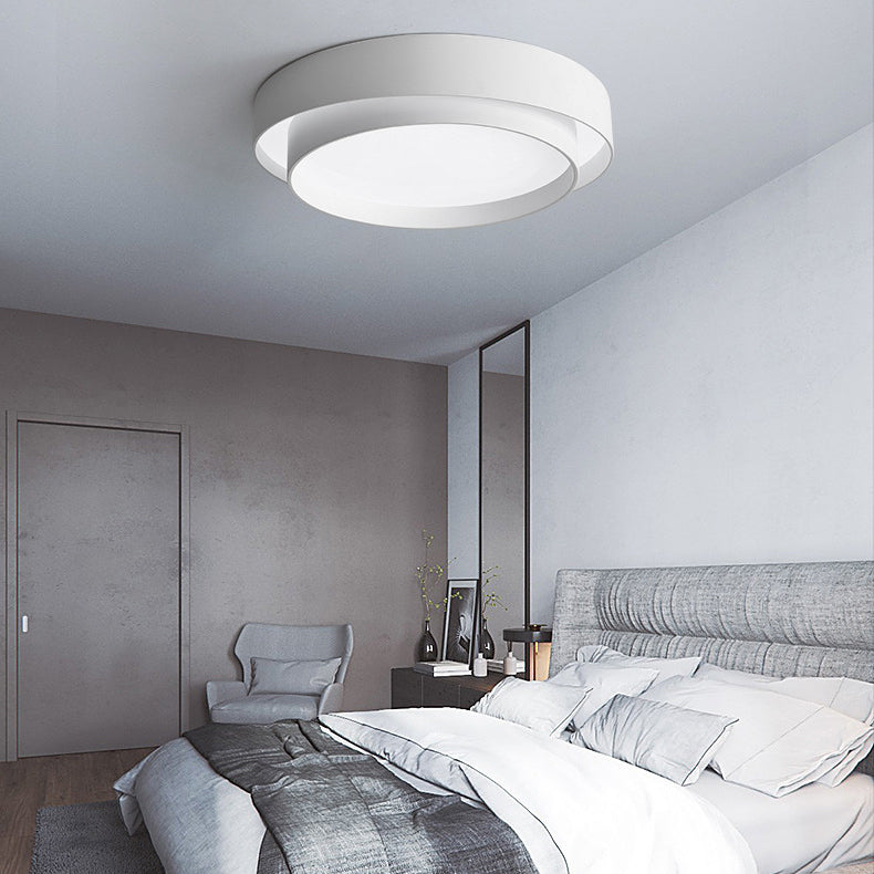 Smeedijzeren LED-plafondlamp in moderne, beknopte stijl Acryl ronde inbouwmontage voor slaapkamer