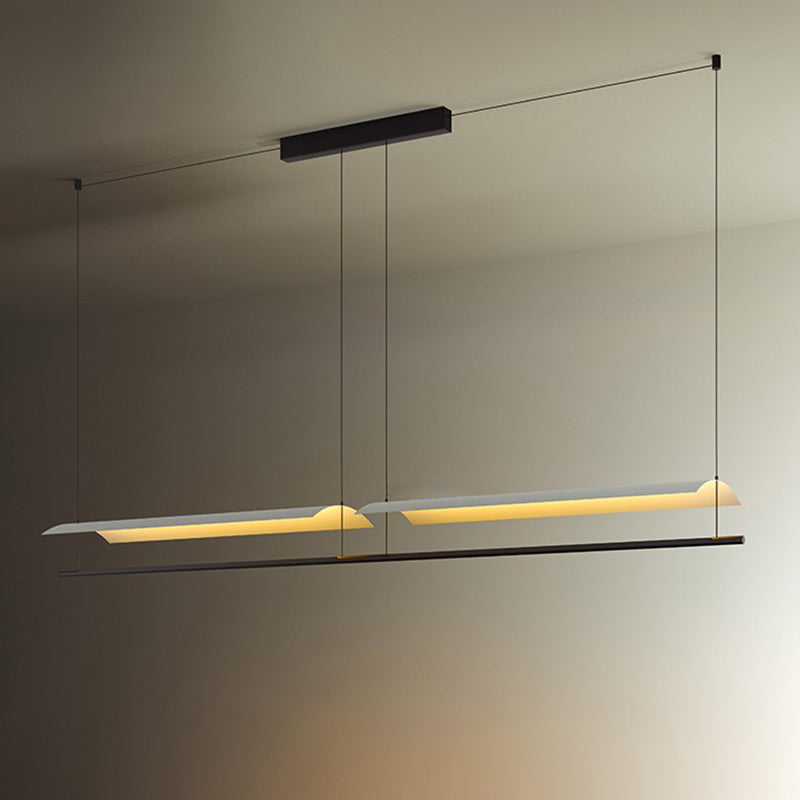 Simple Modern Style LED Hanging Island Pendant Light for Dining Room Office