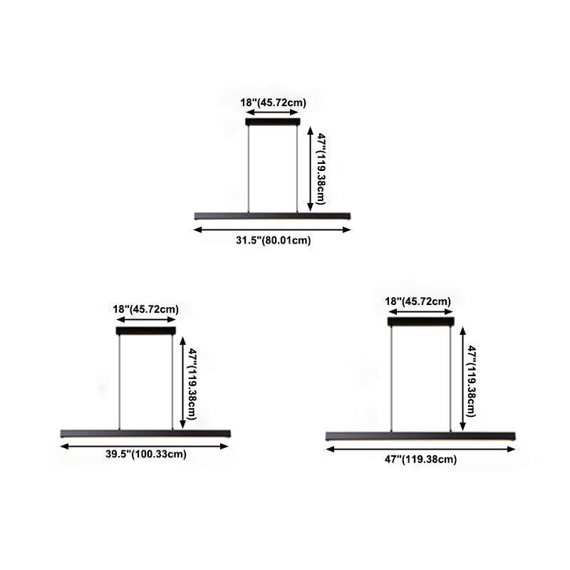 Nordic Simple Modern Characteristic Style LED Hanging Island Pendant Light for Dining Room Office