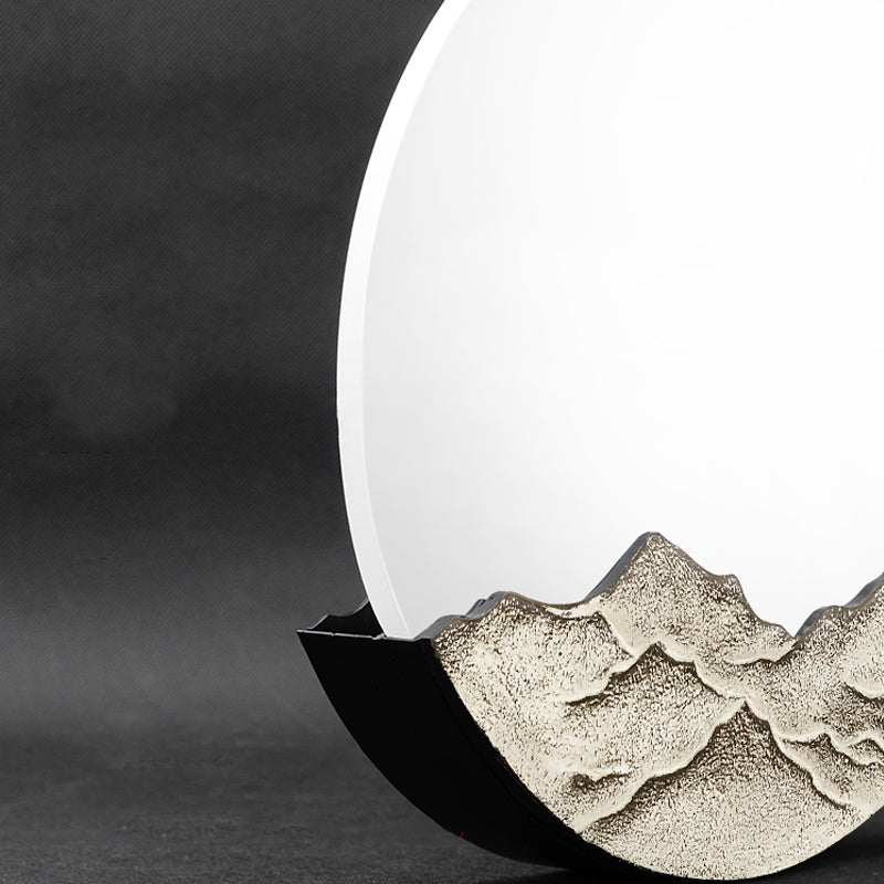 Circle Modern Wall Light Acrylic Grey 1-Light Wall Mount Light for Bedroom