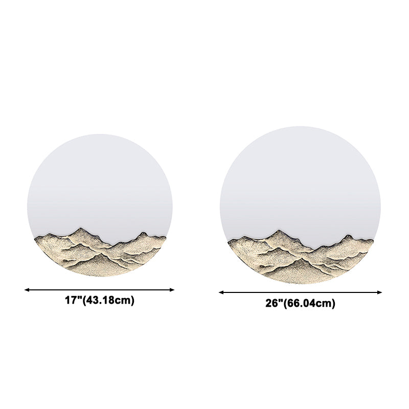 Circle Modern Wall Light Acrylic Grey 1-Light Wall Mount Light for Bedroom