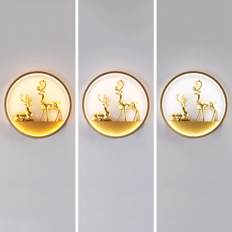 Lampade a parete in metallo circolare a 1 lutto moderno moderno lampada da monte per soggiorno