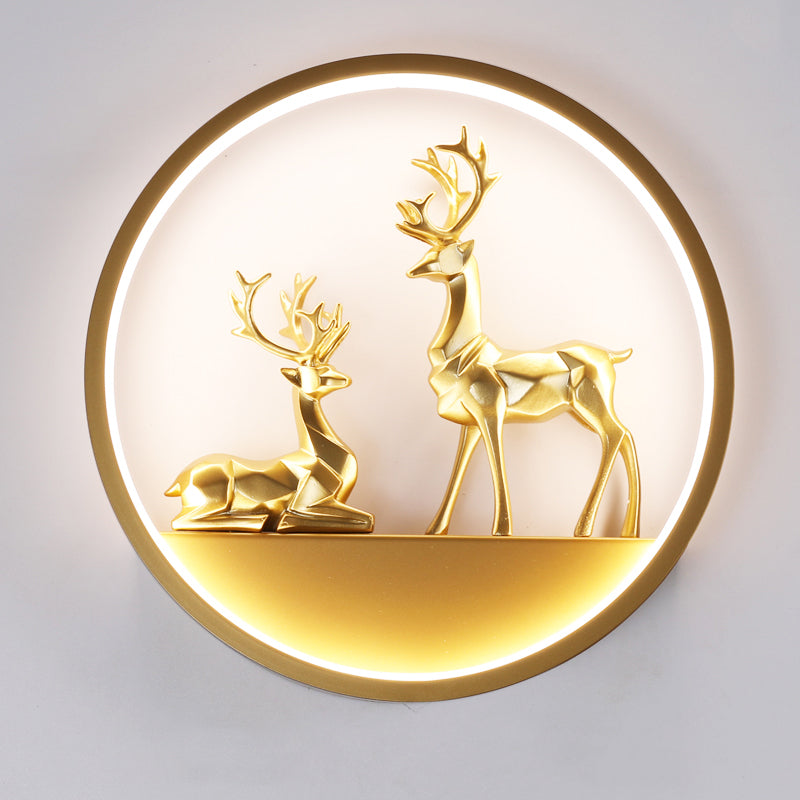 Lampade a parete in metallo circolare a 1 lutto moderno moderno lampada da monte per soggiorno