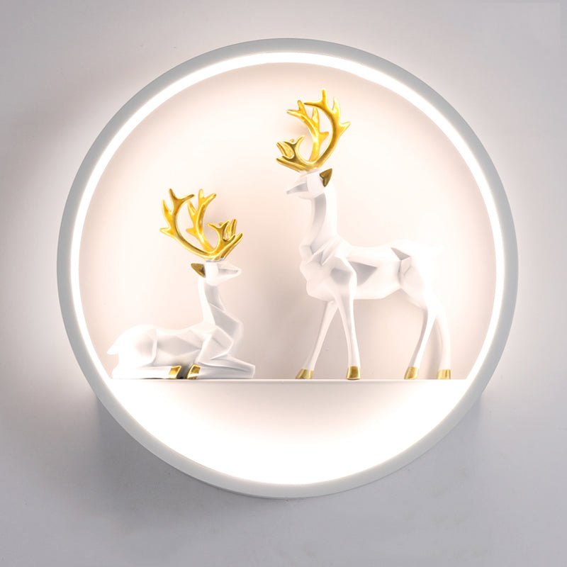 Lampade a parete in metallo circolare a 1 lutto moderno moderno lampada da monte per soggiorno