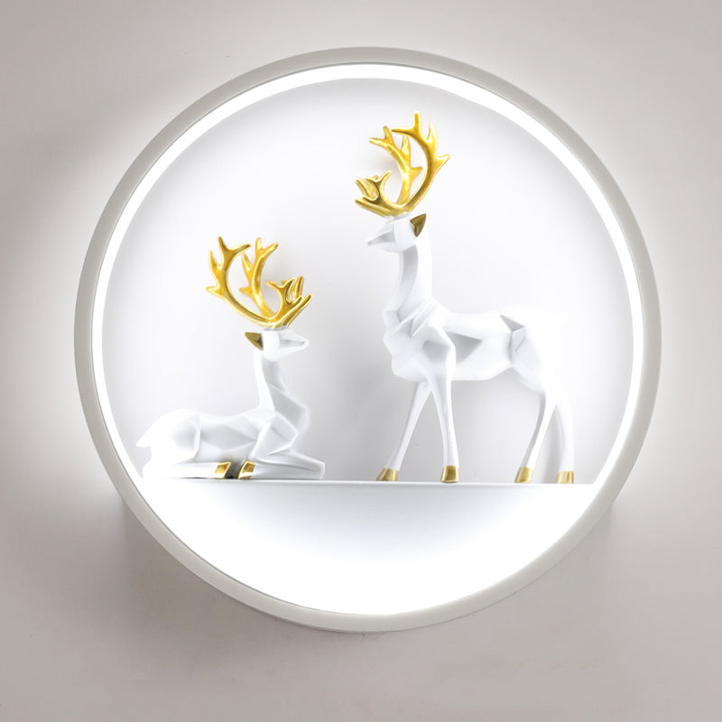 Lampade a parete in metallo circolare a 1 lutto moderno moderno lampada da monte per soggiorno