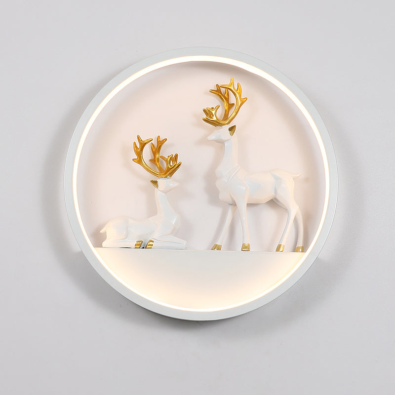 Lampade a parete in metallo circolare a 1 lutto moderno moderno lampada da monte per soggiorno