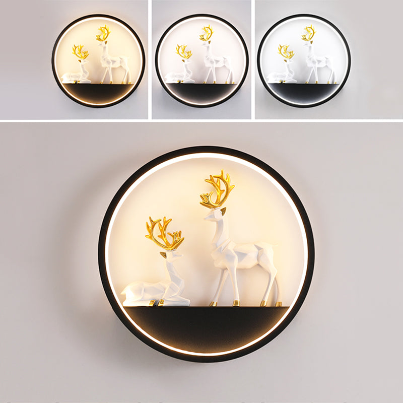 Lampade a parete in metallo circolare a 1 lutto moderno moderno lampada da monte per soggiorno