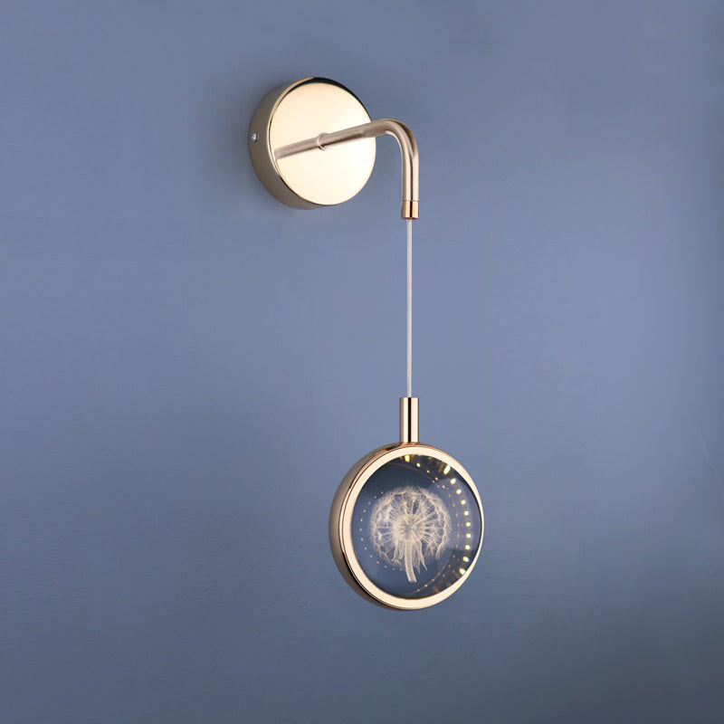 Lámpara de pared de cristal de 1 luces de 1 luces para la luz de 1 luz para la sala de estar de 1 luces para sala de estar