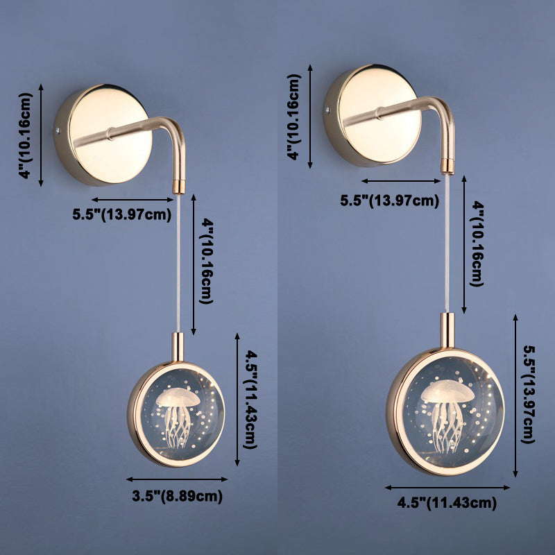 Lámpara de pared de cristal de 1 luces de 1 luces para la luz de 1 luz para la sala de estar de 1 luces para sala de estar