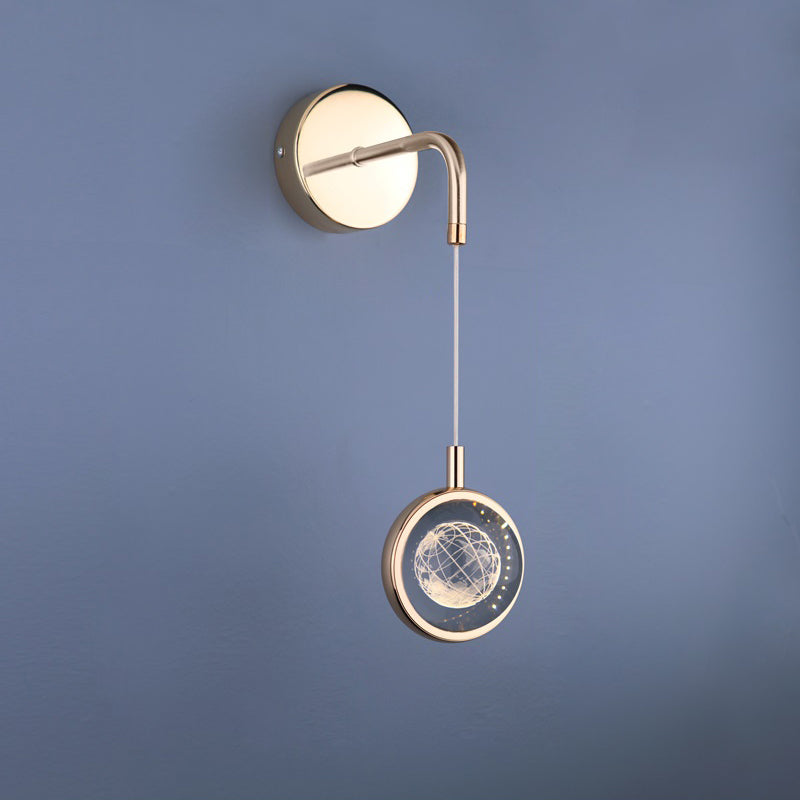 Lámpara de pared de cristal de 1 luces de 1 luces para la luz de 1 luz para la sala de estar de 1 luces para sala de estar