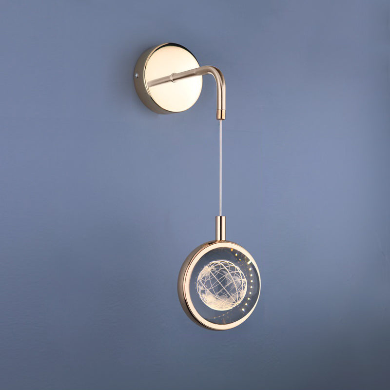 Lámpara de pared de cristal de 1 luces de 1 luces para la luz de 1 luz para la sala de estar de 1 luces para sala de estar