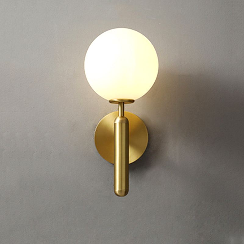 Nordic Modern Copper Wall Light Fixture Armed Sconce Light for Living Room