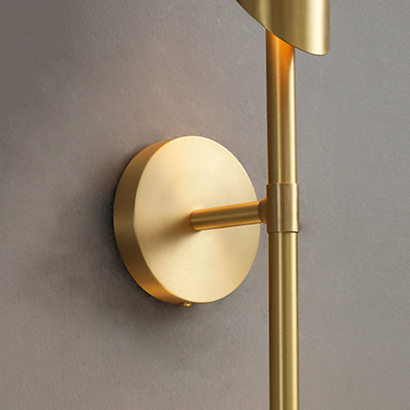 Nordic Modern Copper Wall Light Fixture Armed Sconce Light for Living Room