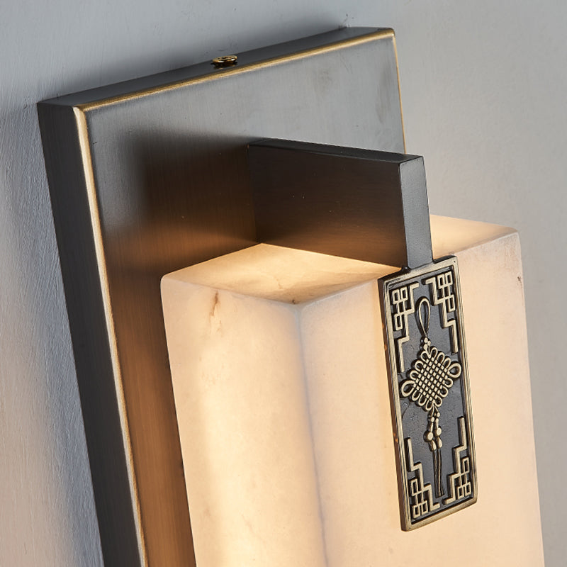 Lampade a parete rettangolari in metallo a 1 campo moderno lampada a monte per soggiorno