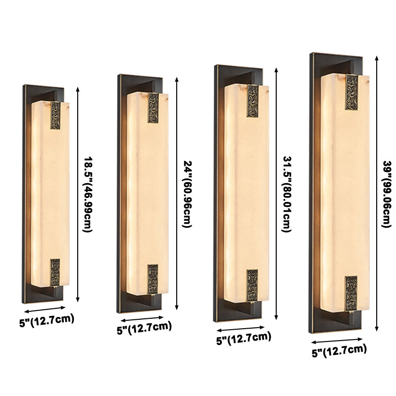 Lampade a parete rettangolari in metallo a 1 campo moderno lampada a monte per soggiorno