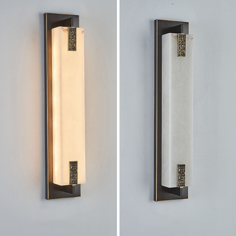 Lampade a parete rettangolari in metallo a 1 campo moderno lampada a monte per soggiorno