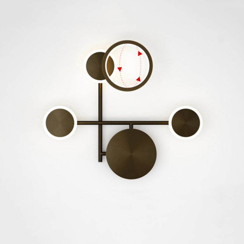 1-Light Modern Nordic Wall Lights Copper Wall Mounted Lamps for Bedroom